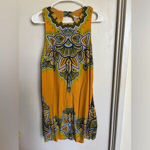 Yellow and blue retro/boho cute dress